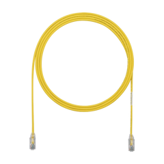 Cable de Parcheo TX6, UTP Cat6, Diámetro Reducido (28AWG), Color Amarillo, 3.05 Metros (10 Pies)