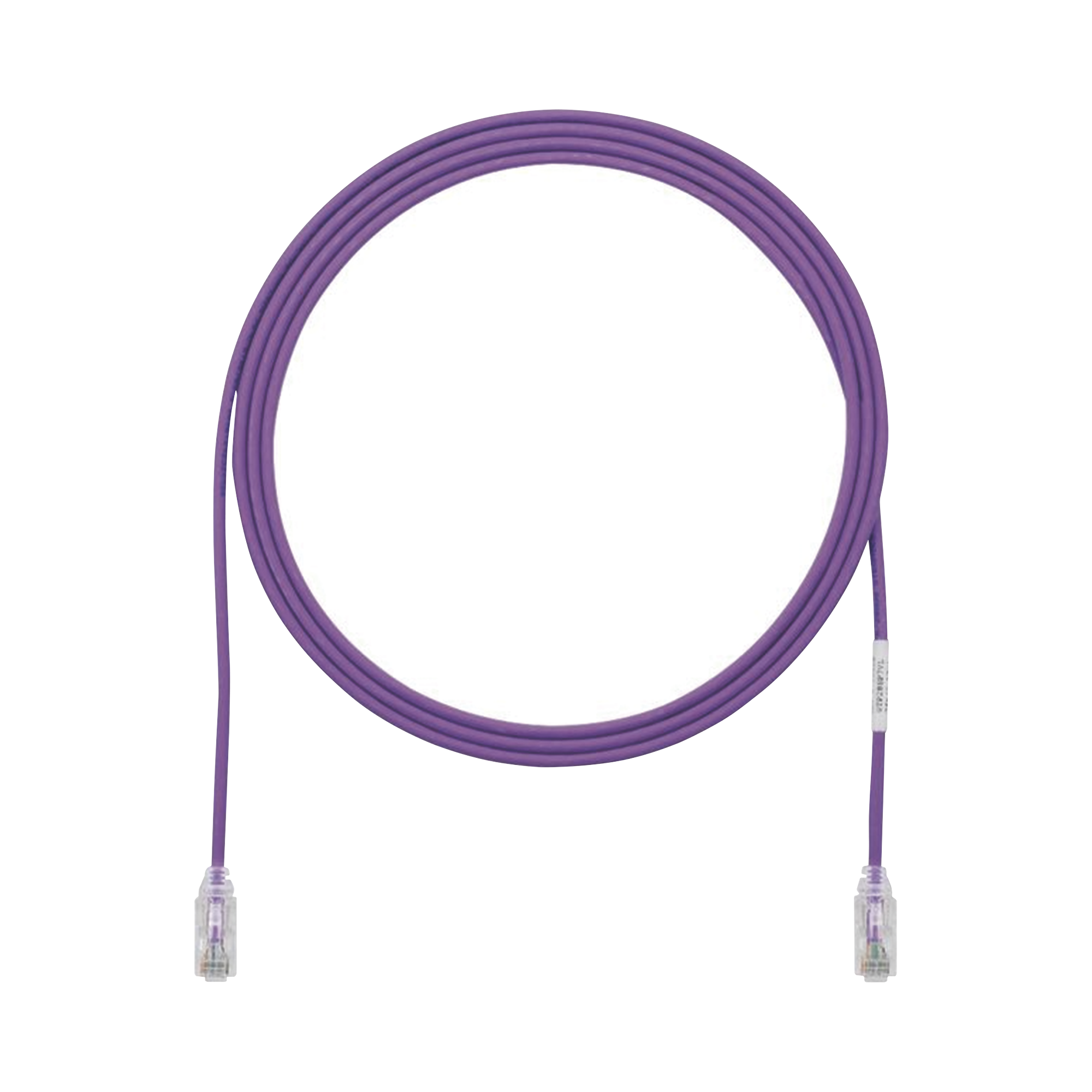 Cable de Parcheo TX6, UTP Cat6, Diámetro Reducido (28AWG), Color Violeta, 3.66 Metros (12 Pies)