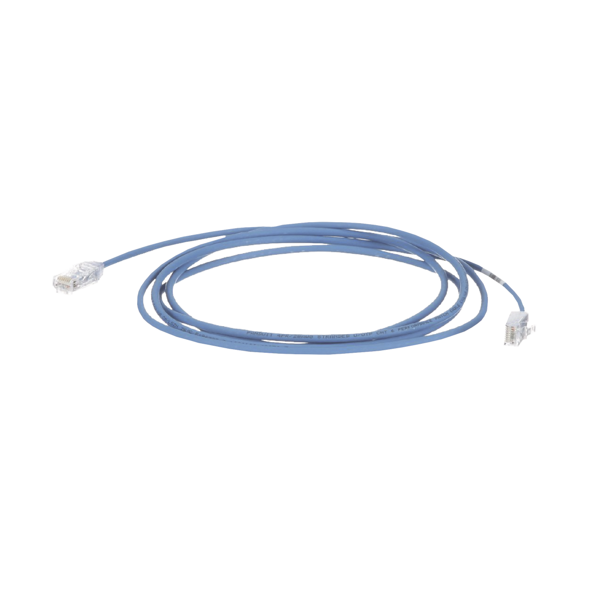 Cable de Parcheo TX6, UTP Cat6, Diámetro Reducido (28AWG), Color Azul, 39.62 Metros (130 Pies)