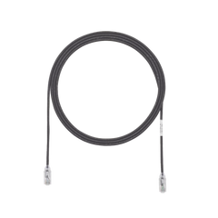 Cable de Parcheo TX6, UTP Cat6, Diámetro Reducido (28AWG), Color Negro, 4.57 Metros (15 Pies)