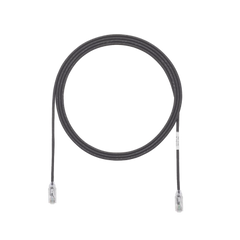 Cable de Parcheo TX6, UTP Cat6, Diámetro Reducido (28AWG), Color Negro, 15 ft