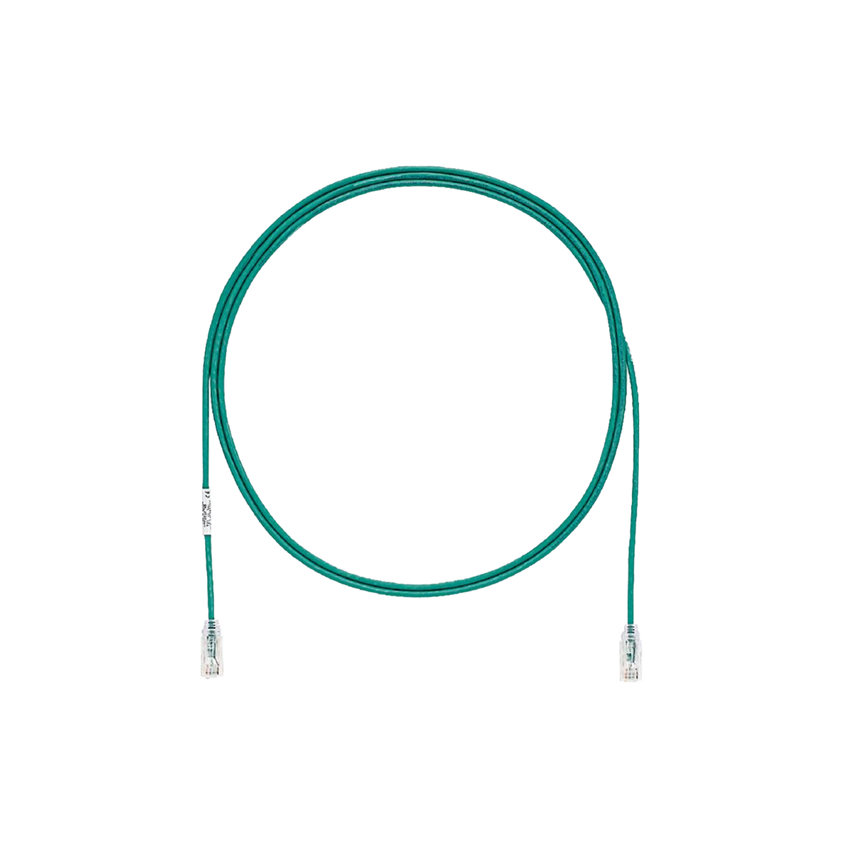 Cable de Parcheo TX6, UTP Cat6, Diámetro Reducido (28AWG), Color Verde, 0.3 Metros (1 Pie)