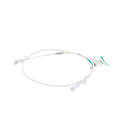 Cable de Parcheo TX6, UTP Cat6, Diámetro Reducido (28AWG), Color Blanco Mate, 3ft