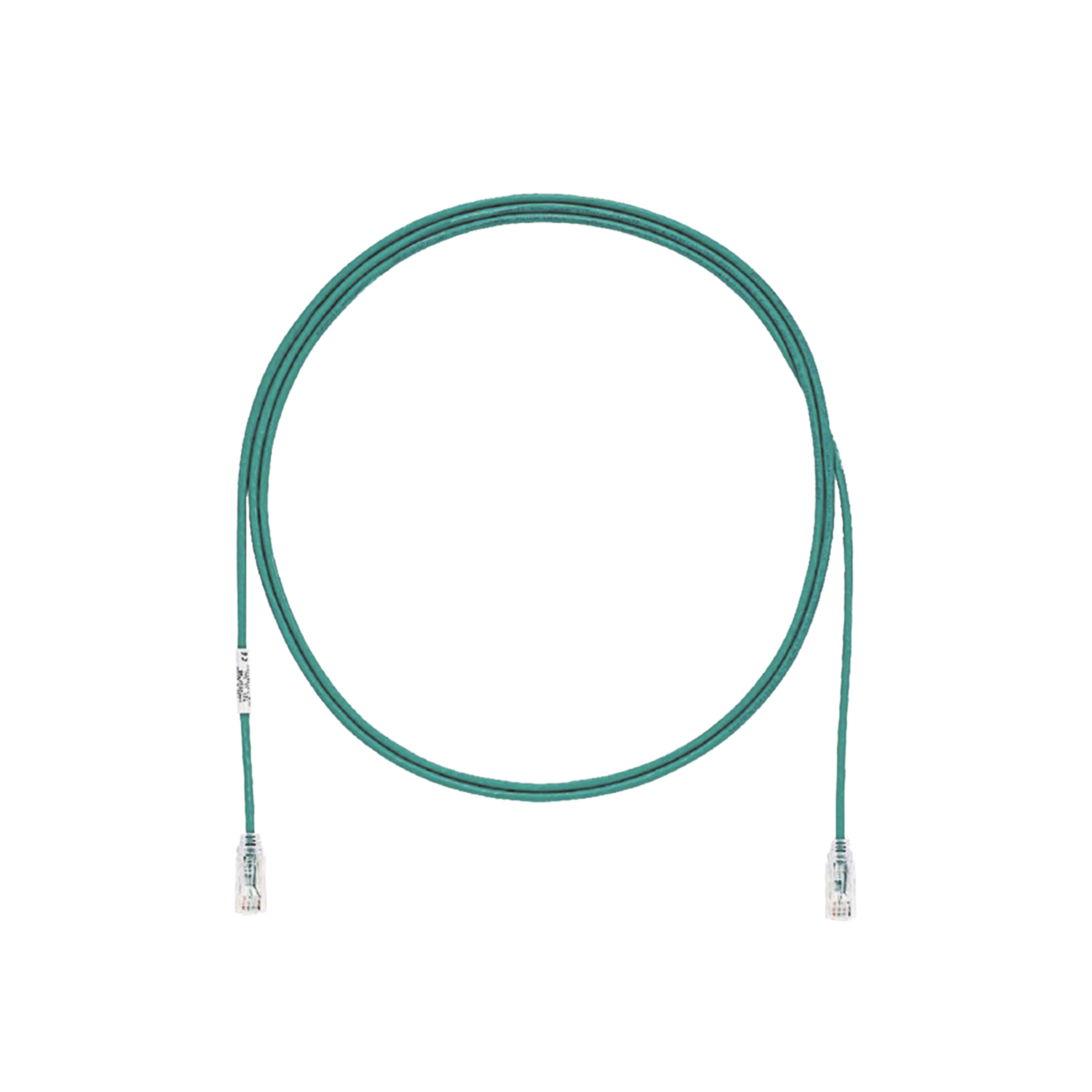 Cable de Parcheo TX6, UTP Cat6, Diámetro Reducido (28AWG), Color Verde, 9.14 Metros (30 Pies)
