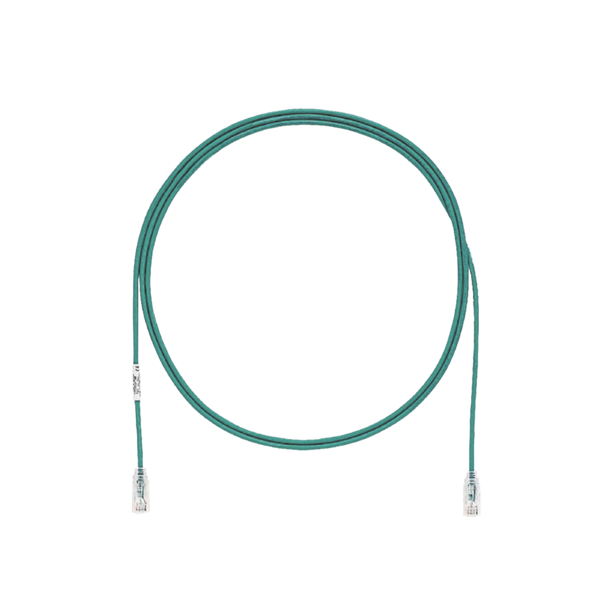 Cable de Parcheo TX6, UTP Cat6, Diámetro Reducido (28AWG), Color Verde, 9.14 Metros (30 Pies)