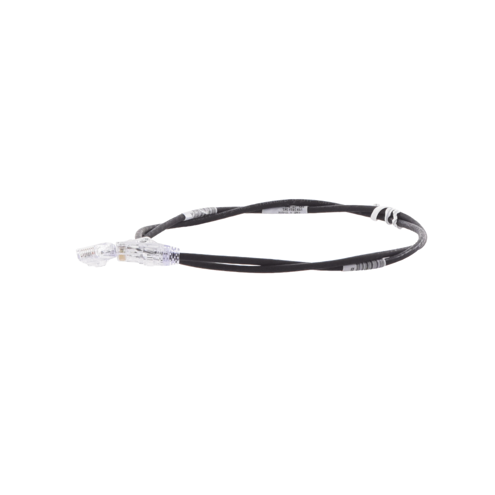 Cable de Parcheo TX6, UTP Cat6, Diámetro Reducido (28AWG), Color Negro, 0.91 Metros (3 Pies)
