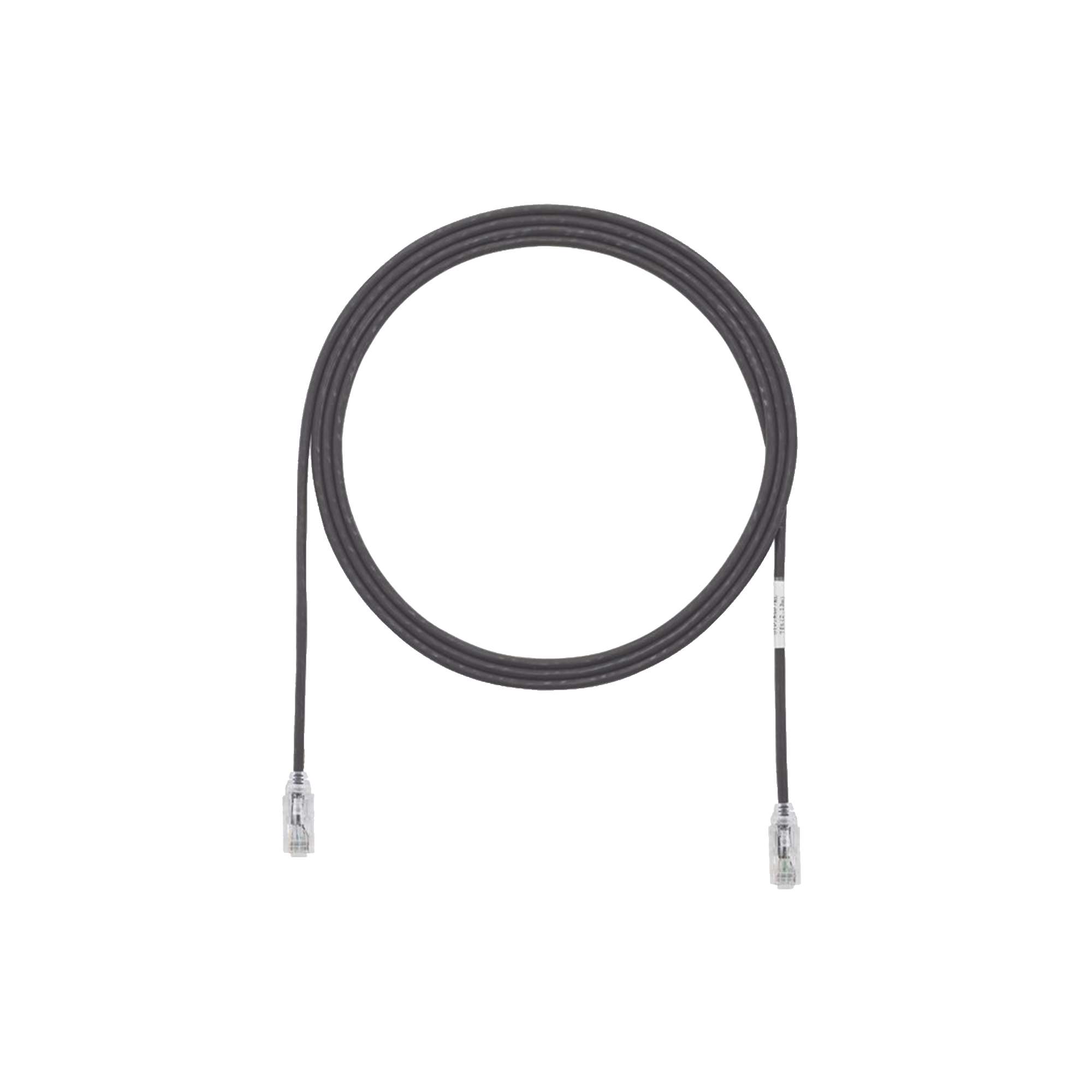 Cable de Parcheo TX6, UTP Cat6, Diámetro Reducido (28AWG), Color Negro, 0.91 Metros (3 Pies)