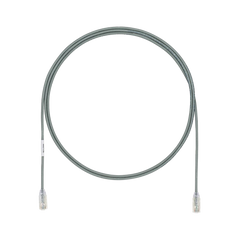 Cable de Parcheo TX6, UTP Cat6, Diámetro Reducido (28AWG), Color Gris, 0.91 Metros (3 Pies)