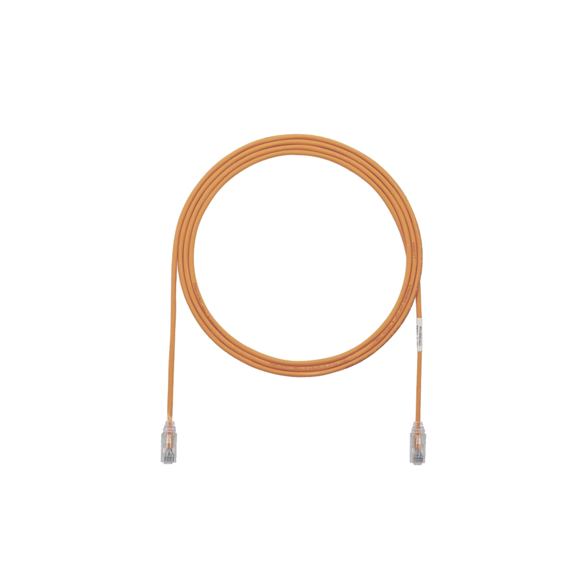 Cable de Parcheo TX6, UTP Cat6, Diámetro Reducido (28AWG), Color Naranja, 0.91 Metros (3 Pies)