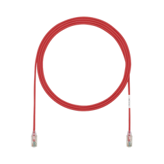 Cable de Parcheo TX6, UTP Cat6, Diámetro Reducido (28AWG), Color Rojo, 3ft