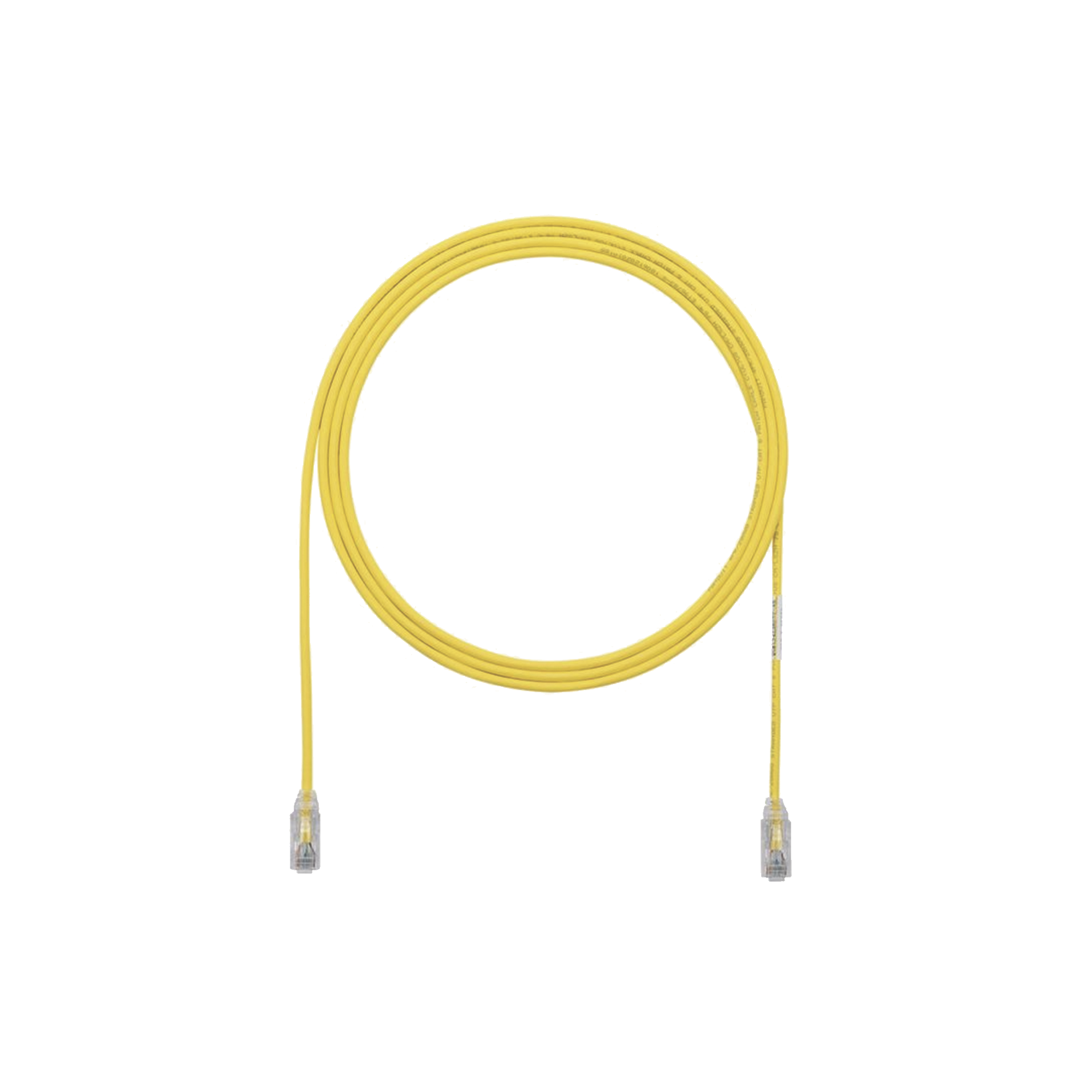 Cable de Parcheo TX6, UTP Cat6, Diámetro Reducido (28AWG), Color Amarillo, 0.91 Metros (3 Pies)