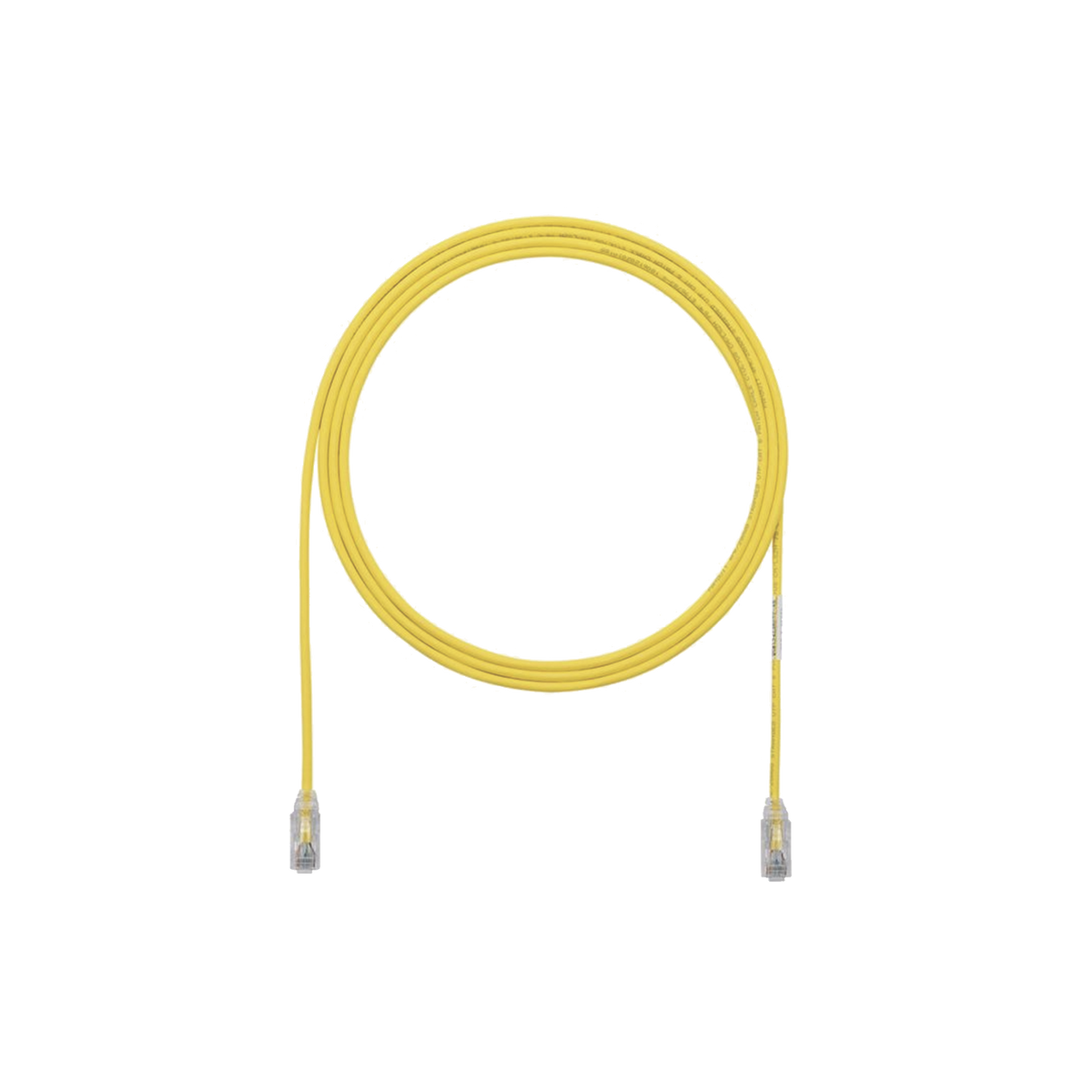 Cable de Parcheo TX6, UTP Cat6, Diámetro Reducido (28AWG), Color Amarillo, 0.91 Metros (3 Pies)