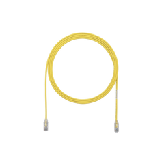 Cable de Parcheo TX6, UTP Cat6, Diámetro Reducido (28AWG), Color Amarillo, 3ft
