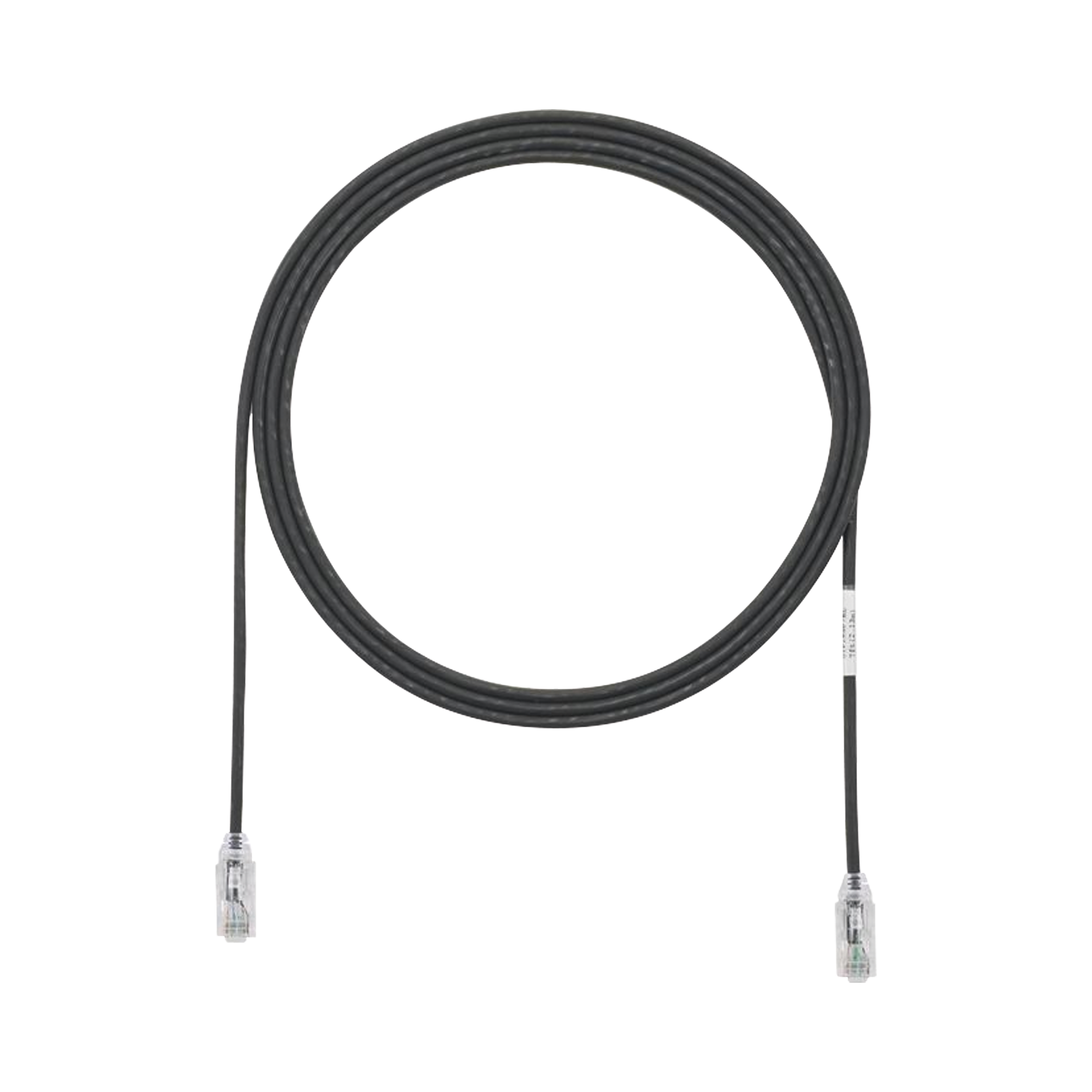Cable de Parcheo TX6, UTP Cat6, Diámetro Reducido (28AWG), Color Negro, 1.22 Metros (4 Pies)