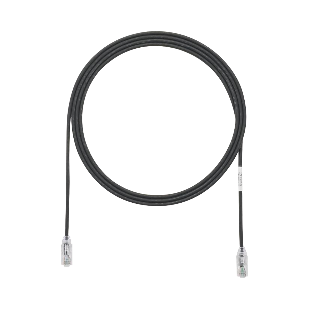 Cable de Parcheo TX6, UTP Cat6, Diámetro Reducido (28AWG), Color Negro, 1.22 Metros (4 Pies)