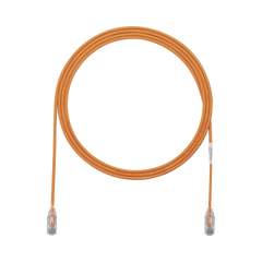 Cable de Parcheo TX6, UTP Cat6, Diámetro Reducido (28AWG), Color Naranja, 1.52 Metros (5 Pies)