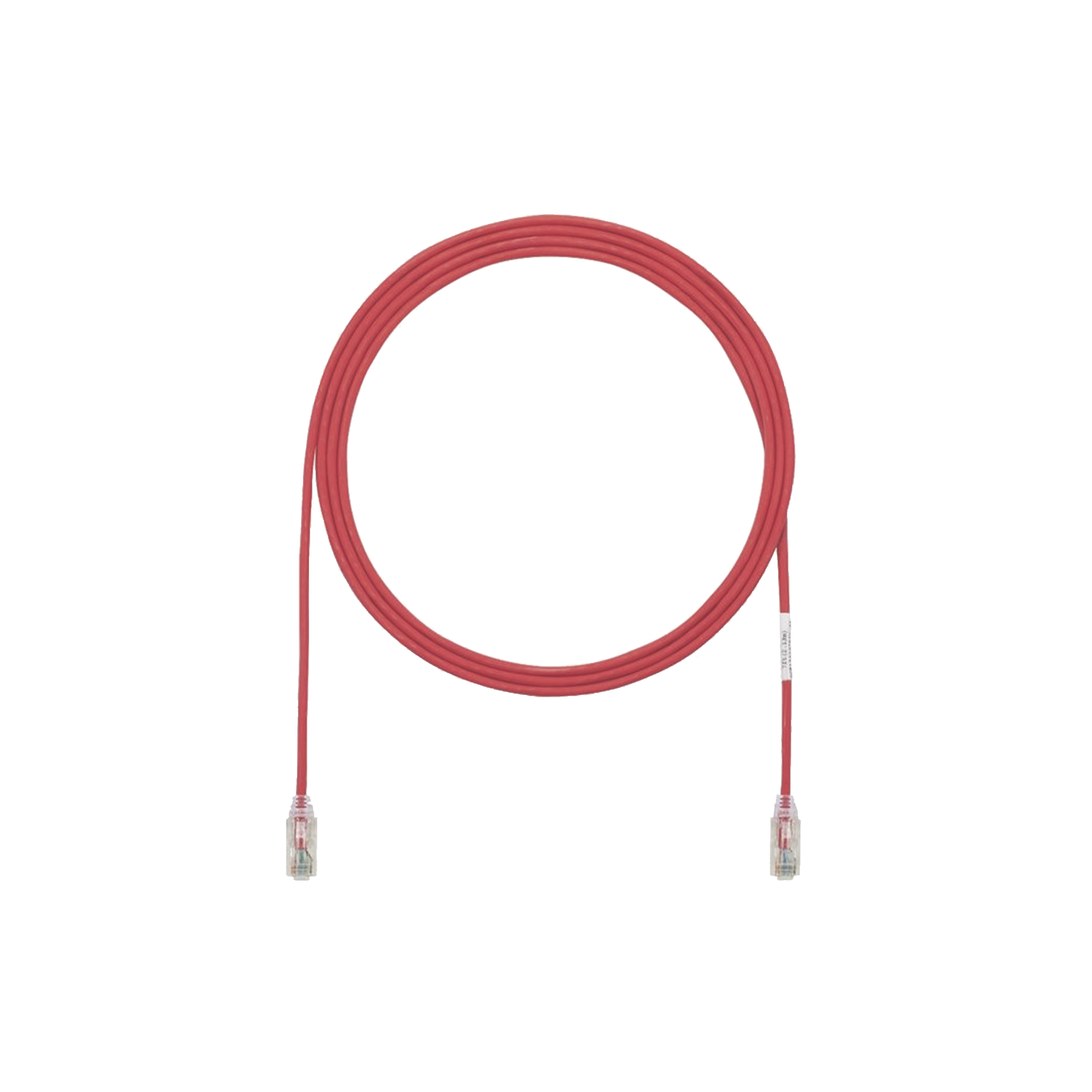 Cable de Parcheo TX6, UTP Cat6, Diámetro Reducido (28AWG), Color Rojo, 1.52 Metros (5 Pies)