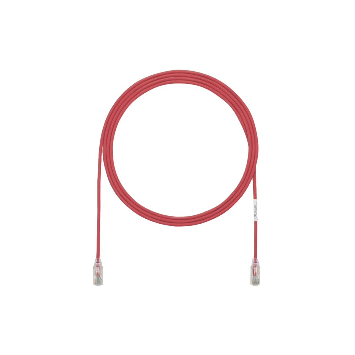 Cable de Parcheo TX6, UTP Cat6, Diámetro Reducido (28AWG), Color Rojo, 1.52 Metros (5 Pies)
