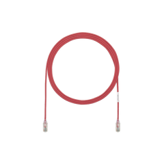 Cable de Parcheo TX6, UTP Cat6, Diámetro Reducido (28AWG), Color Rojo, 1.52 Metros (5 Pies)