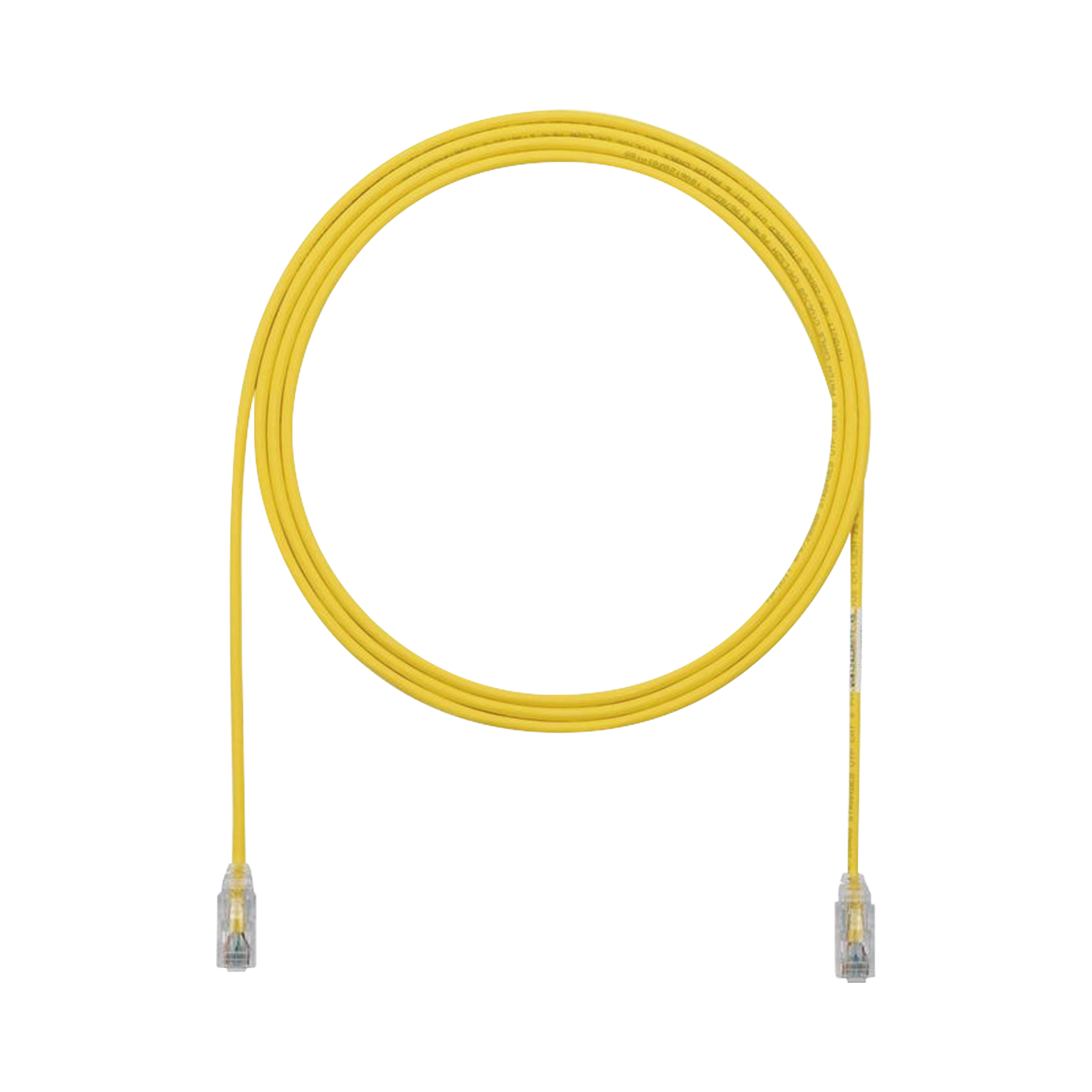 Cable de Parcheo TX6, UTP Cat6, Diámetro Reducido (28AWG), Color Amarillo, 1.52 Metros (5 Pies)