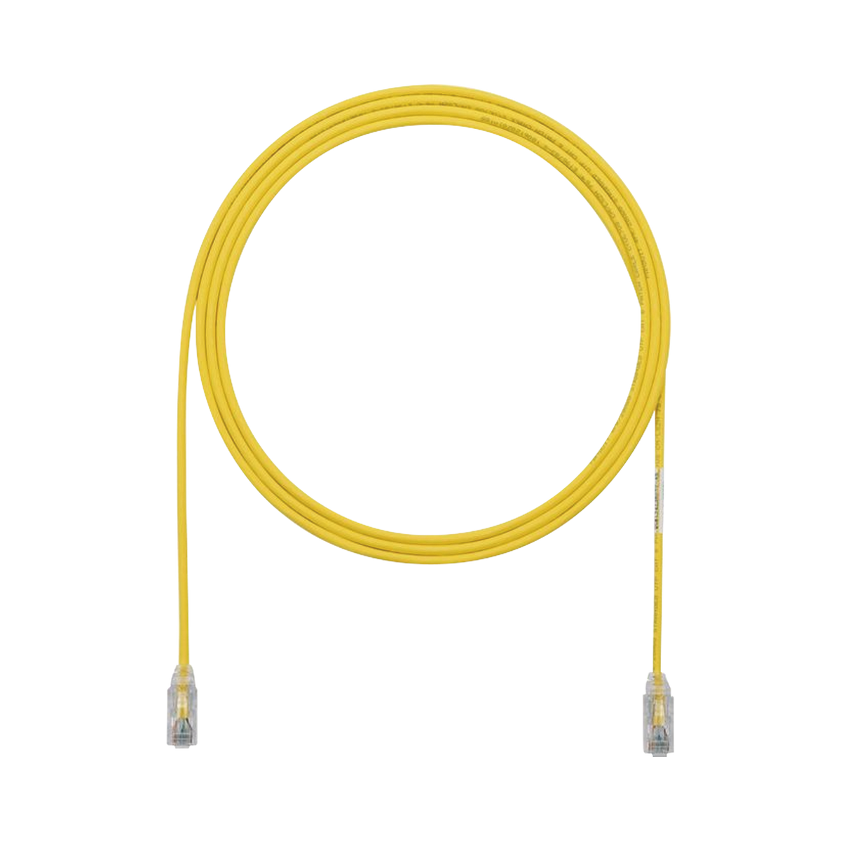 Cable de Parcheo TX6, UTP Cat6, Diámetro Reducido (28AWG), Color Amarillo, 1.52 Metros (5 Pies)