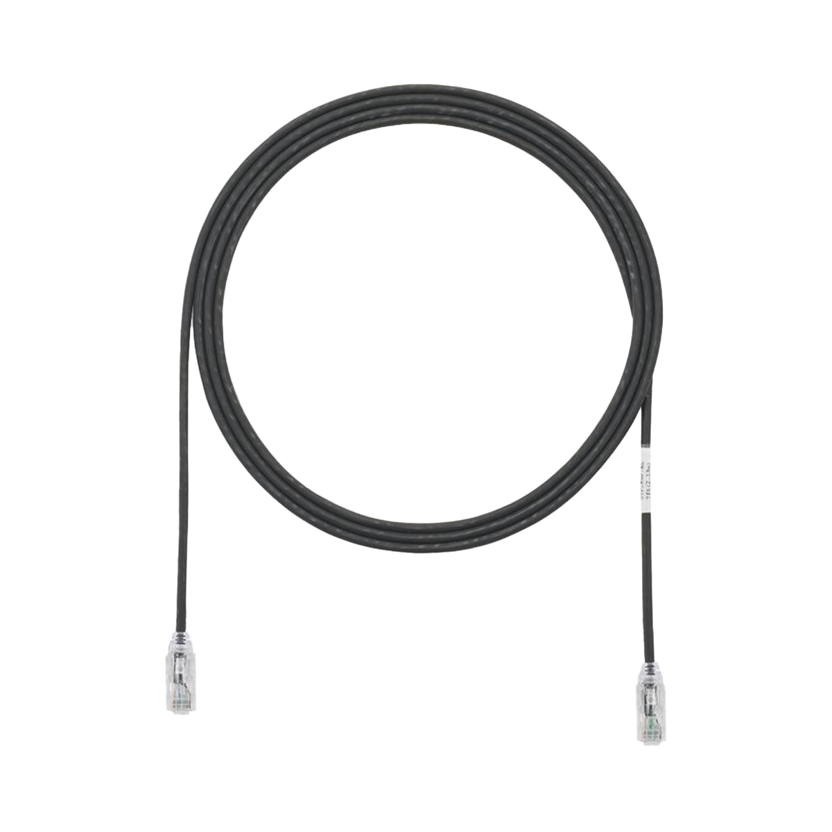 Cable de Parcheo TX6, UTP Cat6, Diámetro Reducido (28AWG), Color Negro, 1.83 Metros (6 Pies)