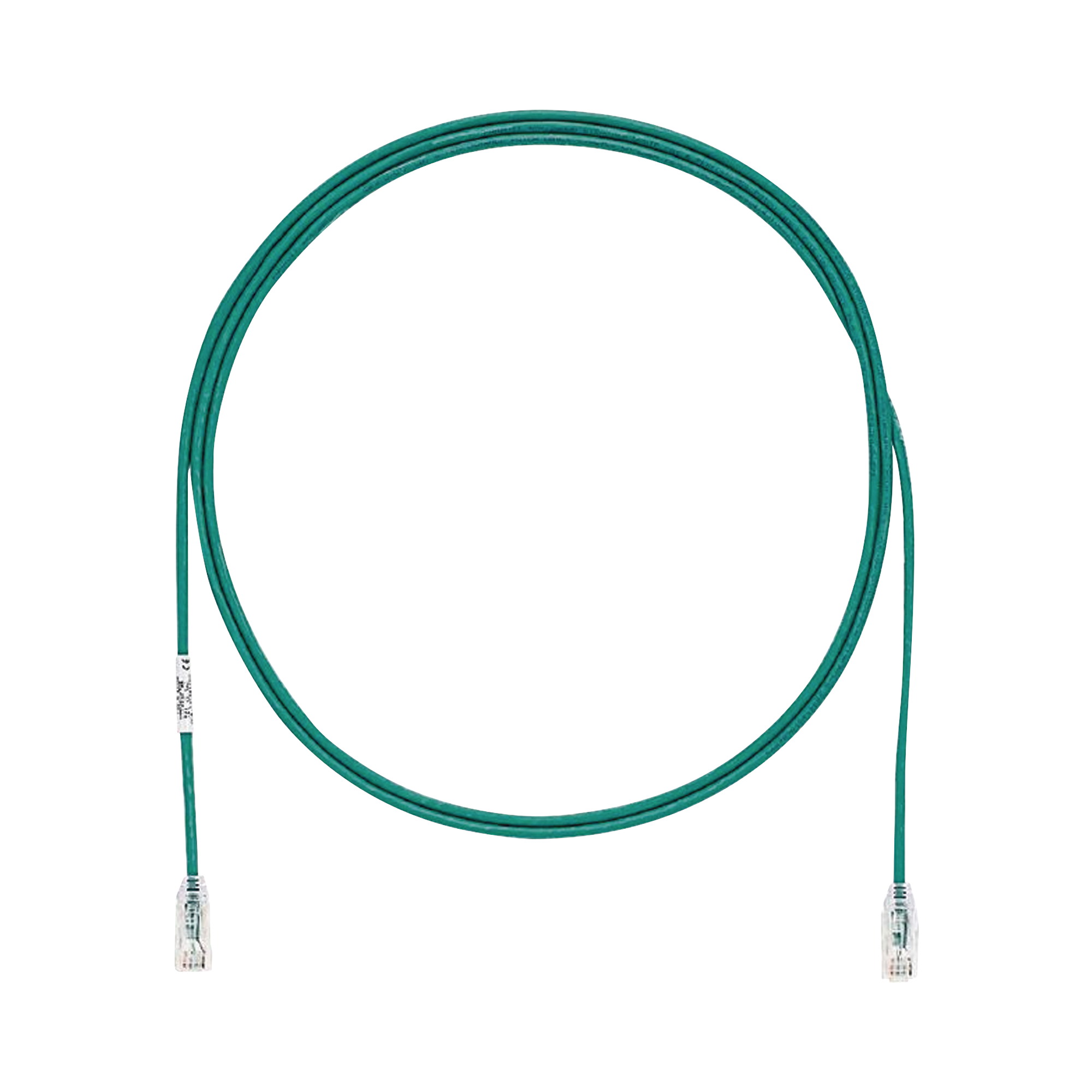 Cable de Parcheo TX6, UTP Cat6, Diámetro Reducido (28AWG), Color Verde, 1.83 Metros (6 Pies)