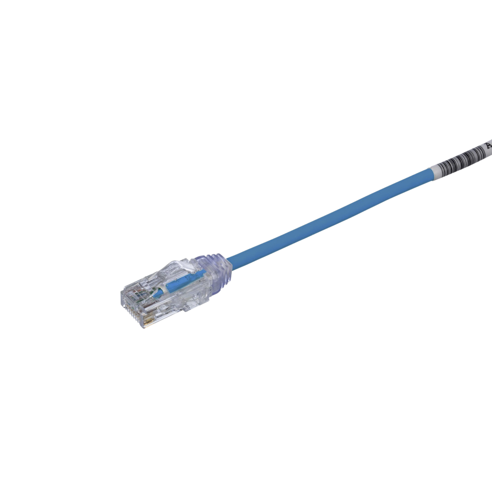 Cable de Parcheo TX6, UTP Cat6, Diámetro Reducido (28AWG), Color Azul, 15.2 cm (6 pulgadas)