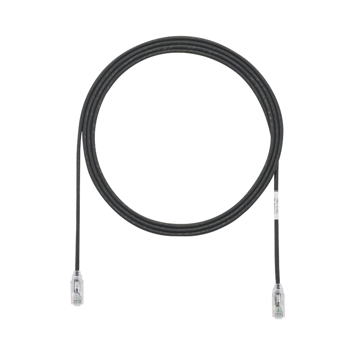 Cable de Parcheo TX6, UTP Cat6, Diámetro Reducido (28AWG), Color Negro, 2.13 Metros (7 Pies)