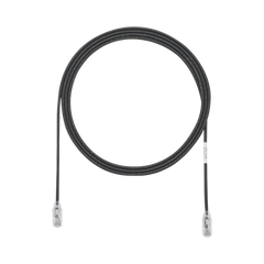 Cable de Parcheo TX6, UTP Cat6, Diámetro Reducido (28AWG), Color Negro, 7ft
