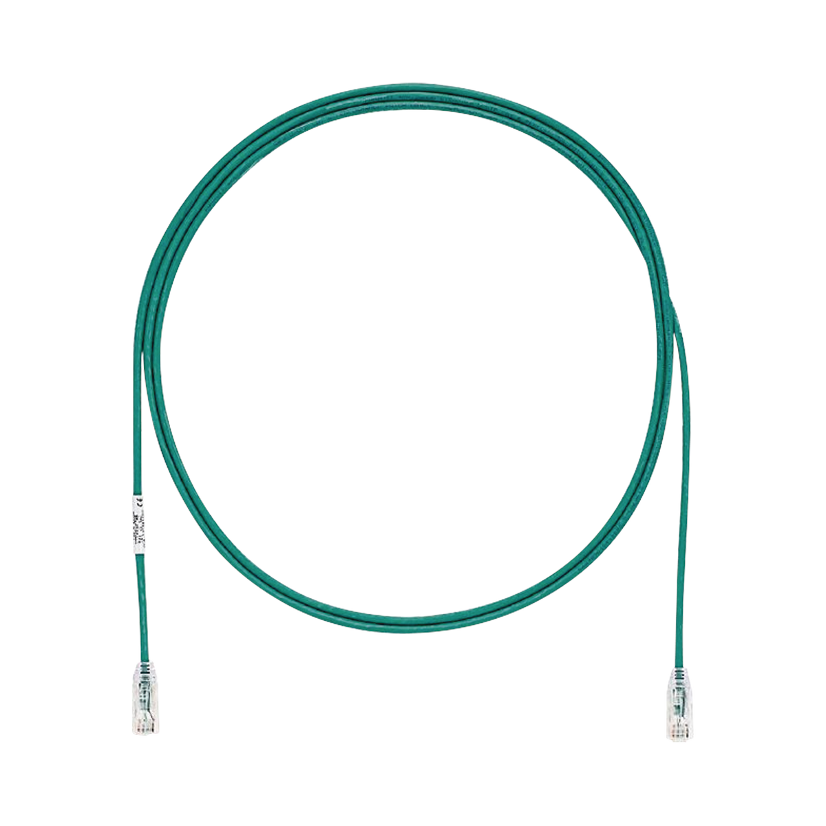 Cable de Parcheo TX6, UTP Cat6, Diámetro Reducido (28AWG), Color Verde, 2.13 Metros (7 Pies)