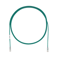 Cable de Parcheo TX6, UTP Cat6, Diámetro Reducido (28AWG), Color Verde, 2.13 Metros (7 Pies)