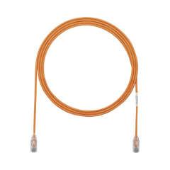 Cable de Parcheo TX6, UTP Cat6, Diámetro Reducido (28AWG), Color Naranja, 7ft