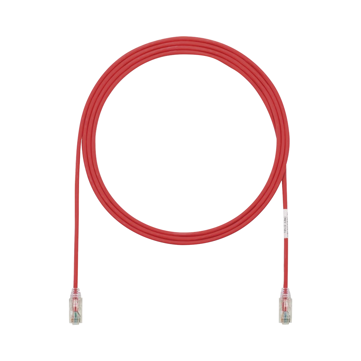 Cable de Parcheo TX6, UTP Cat6, Diámetro Reducido (28AWG), Color Rojo, 2.13 Metros (7 Pies)