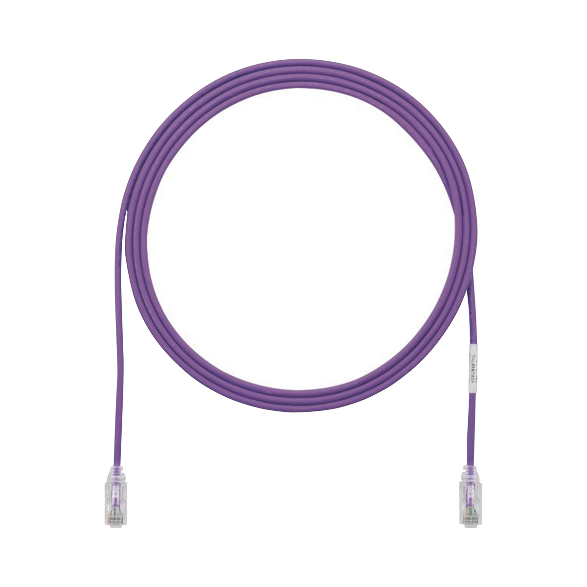 Cable de Parcheo TX6, UTP Cat6, Diámetro Reducido (28AWG), Color Violeta, 2.13 Metros (7 Pies)