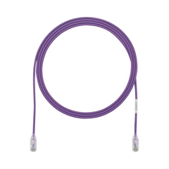Cable de Parcheo TX6, UTP Cat6, Diámetro Reducido (28AWG), Color Violeta, 2.13 Metros (7 Pies)