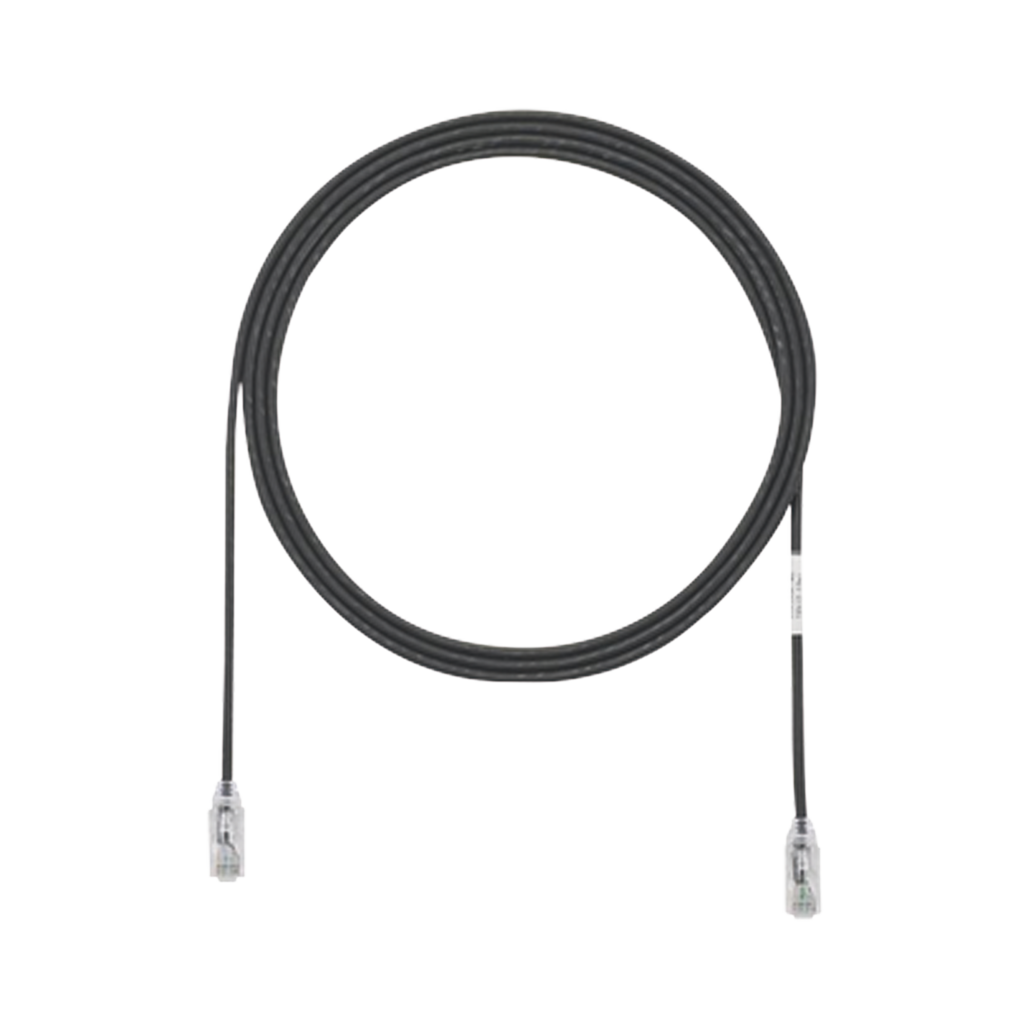 Cable de Parcheo TX6, UTP Cat6, Diámetro Reducido (28AWG), Color Negro, 2.44 Metros (8 Pies)