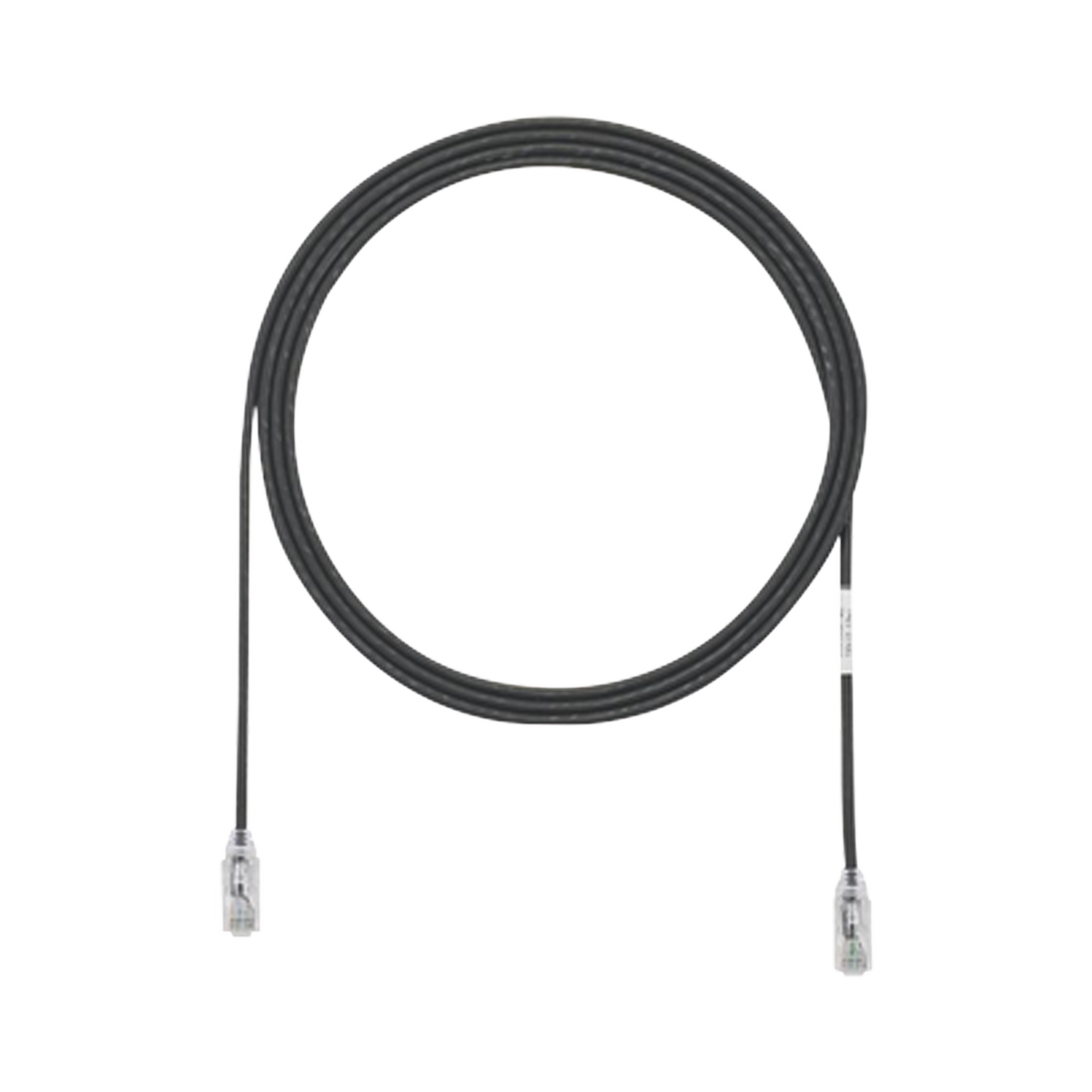 Cable de Parcheo TX6, UTP Cat6, Diámetro Reducido (28AWG), Color Negro, 2.44 Metros (8 Pies)