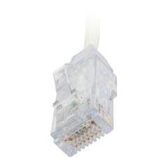 Cable de Parcheo TX6, UTP Cat6, Diámetro Reducido (28AWG), Color Blanco, 20.32 cm (8 Pulgadas)