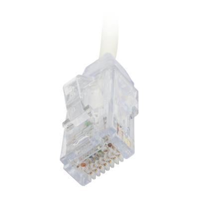 Cable de Parcheo TX6, UTP Cat6, Diámetro Reducido (28AWG), Color Blanco, 8in (20.2cm)