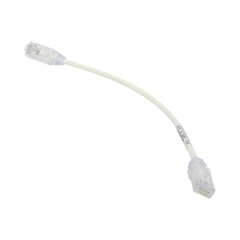 Cable de Parcheo TX6, UTP Cat6, Diámetro Reducido (28AWG), Color Blanco, 20.32 cm (8 Pulgadas)