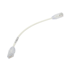 Cable de Parcheo TX6, UTP Cat6, Diámetro Reducido (28AWG), Color Blanco, 20.32 cm (8 Pulgadas)