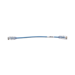 Cable de Parcheo TX6, UTP Cat6, Diámetro Reducido (28AWG), Color Azul, 20.2 cm (8 Pulgadas)