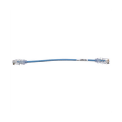 Cable de Parcheo TX6, UTP Cat6, Diámetro Reducido (28AWG), Color Azul, 8in (20.2cm)