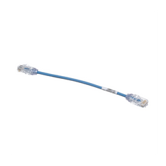 Cable de Parcheo TX6, UTP Cat6, Diámetro Reducido (28AWG), Color Azul, 20.2 cm (8 Pulgadas)