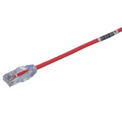 Cable de Parcheo TX6, UTP Cat6, Diámetro Reducido (28AWG), Color Rojo, 20.2 cm (8 Pulgadas)
