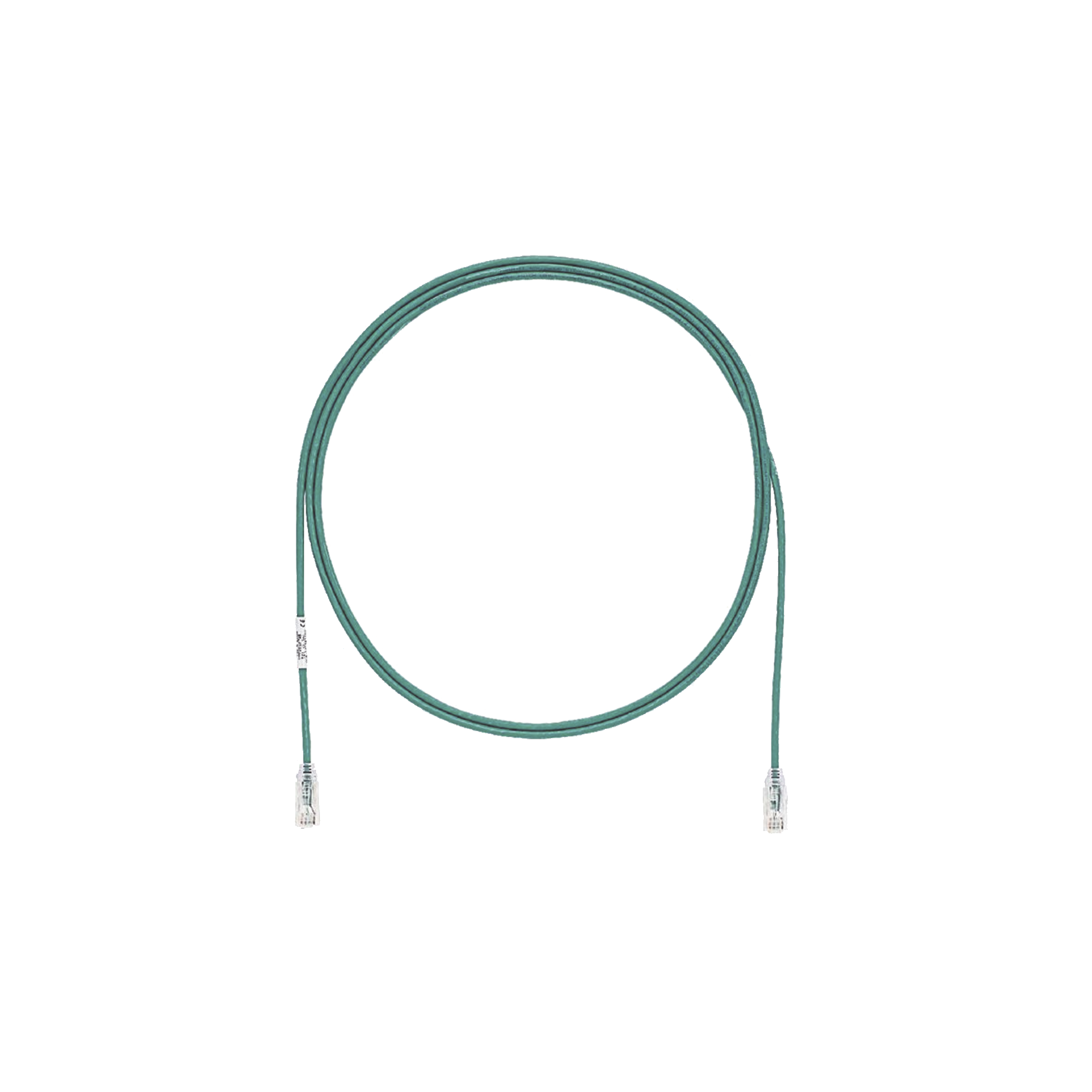 Cable de Parcheo TX6, UTP Cat6, Diámetro Reducido (28AWG), Color Verde, 2.74 Metros (9 Pies)