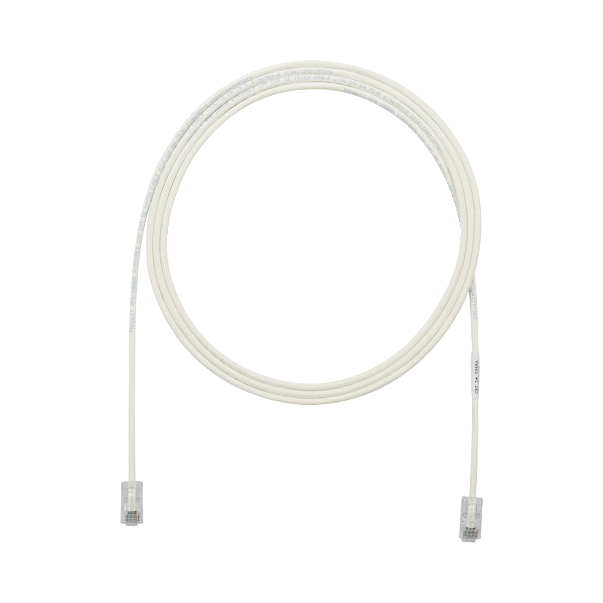 Cable de Parcheo UTP Cat6A, CM/LSZH, Diámetro Reducido (28AWG), Color Blanco Mate, 3.05 Metros (10 Pies)