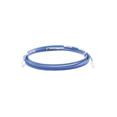 Cable de Parcheo UTP Cat6A, CM/LSZH, Diámetro Reducido (28AWG), Color Azul, 10ft