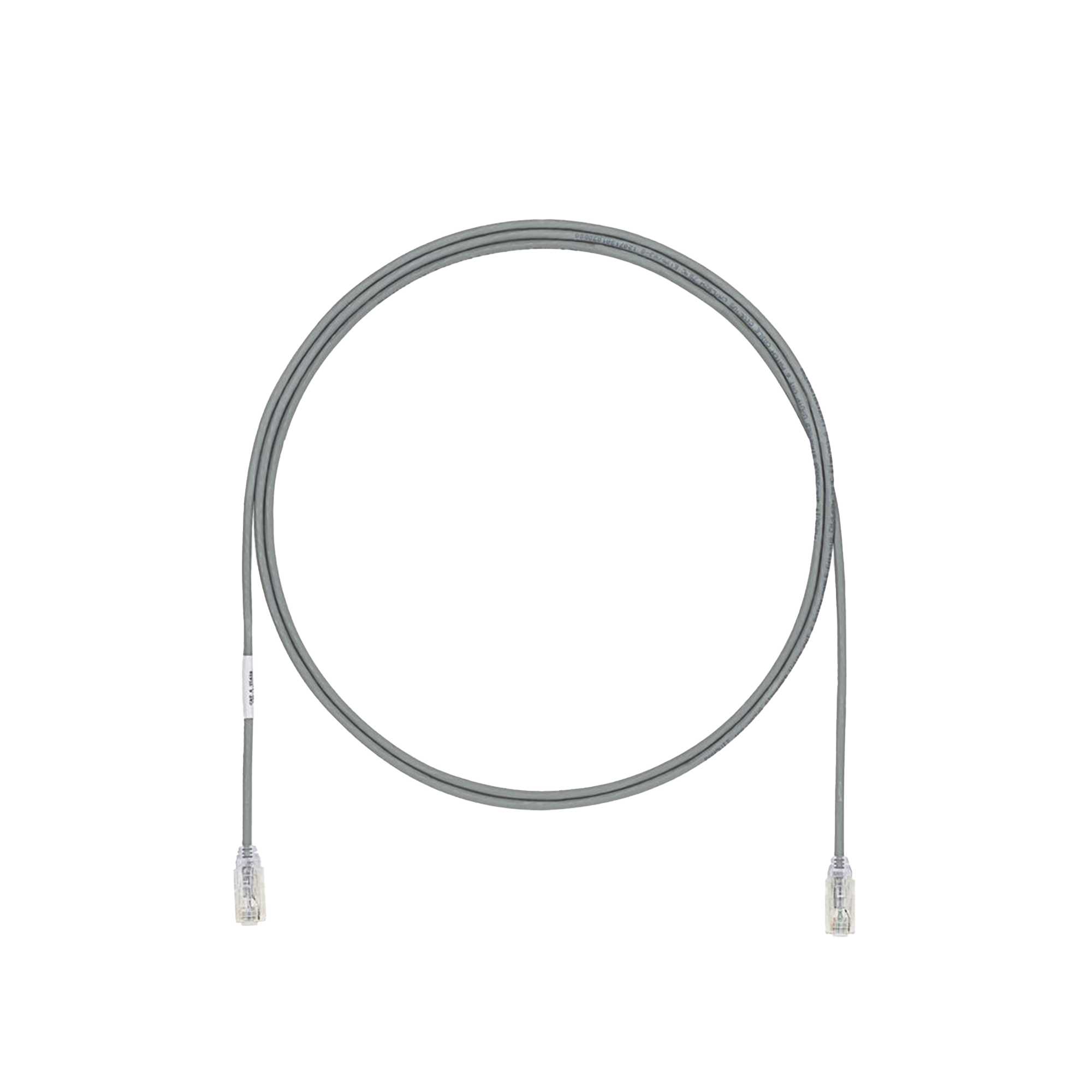 Cable de Parcheo UTP Cat6A, CM/LSZH, Diámetro Reducido (28AWG), Color Gris, 4.57 Metros (15 Pies)